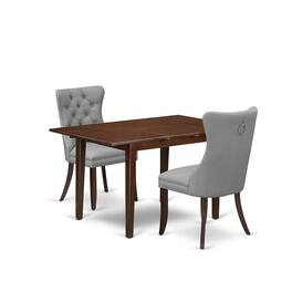East West Furniture - 3 Piece Dining Set - Red