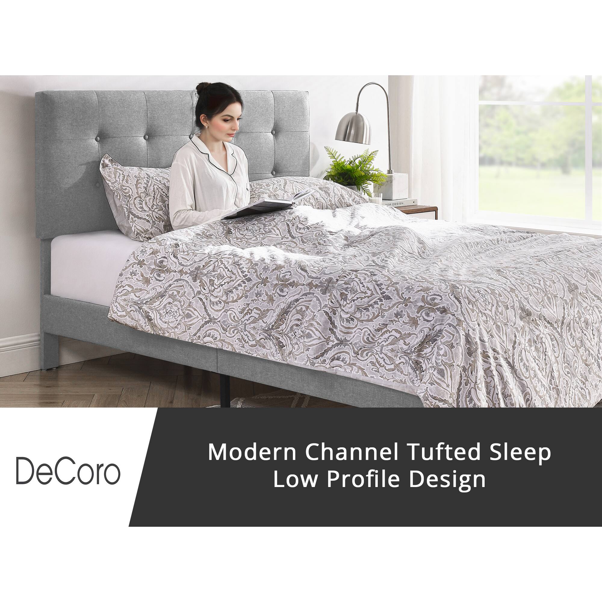 DeCoro  
Modern Channel Tufted Sleep  
Low Profile Design