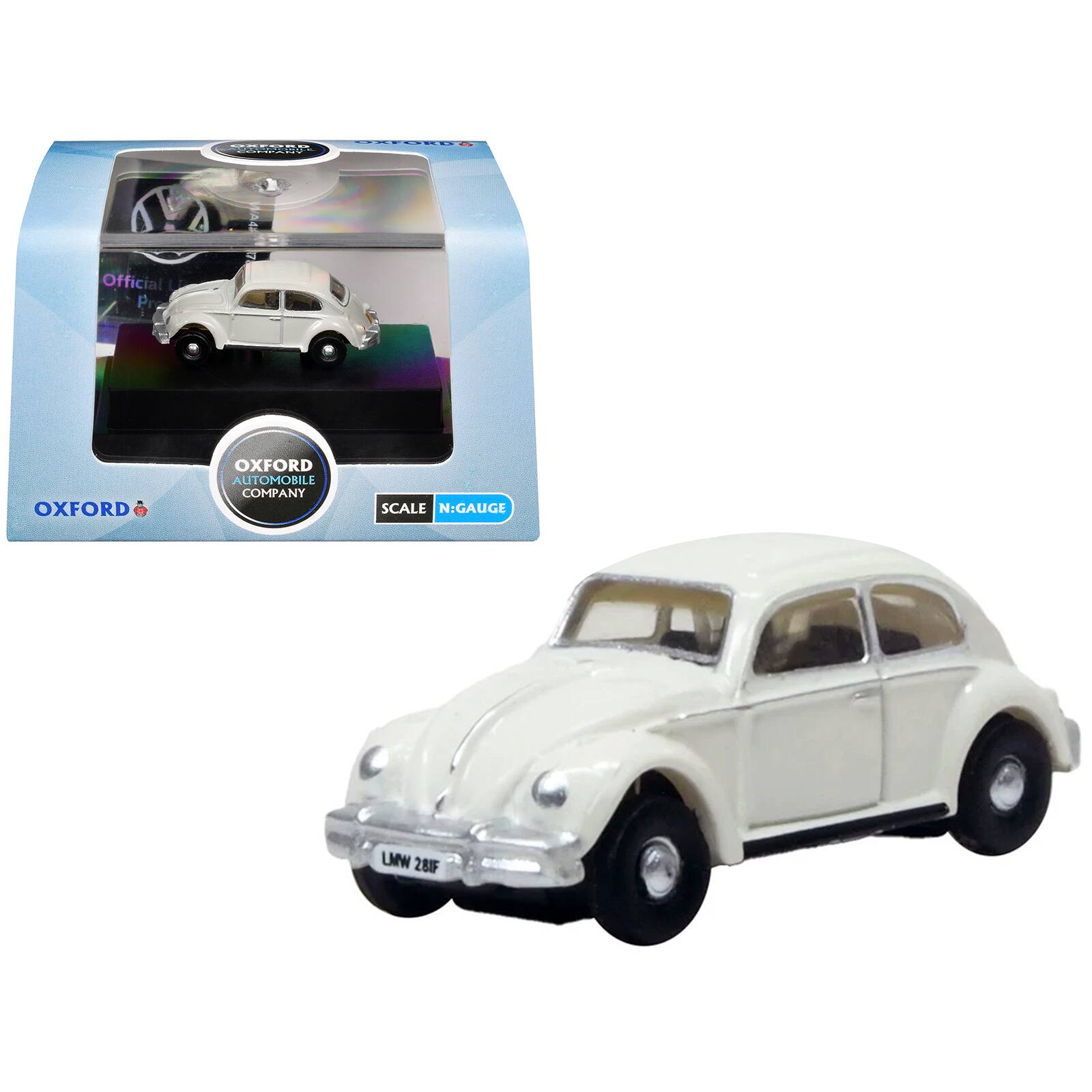 Volkswagen Beetle White 1/148 (N) Scale Diecast Model Car by Oxford ...