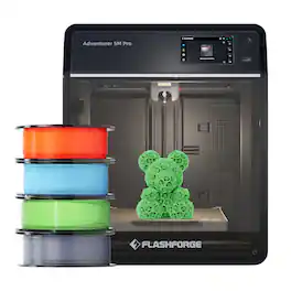 Flashforge - Adventurer 5M Pro 3D Printer Bundle with 4 Rolls HS PLA Filament 1kg each - Black