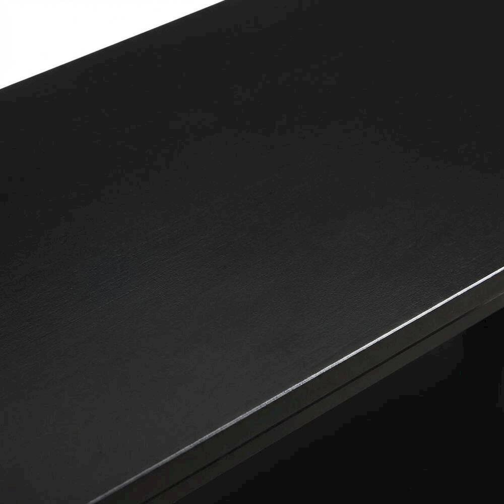 Alt View 3. FurniFact - Wooden 3 Tier Bookcase with Non-Lead Base Paint Finish for Storage and Display - Black.