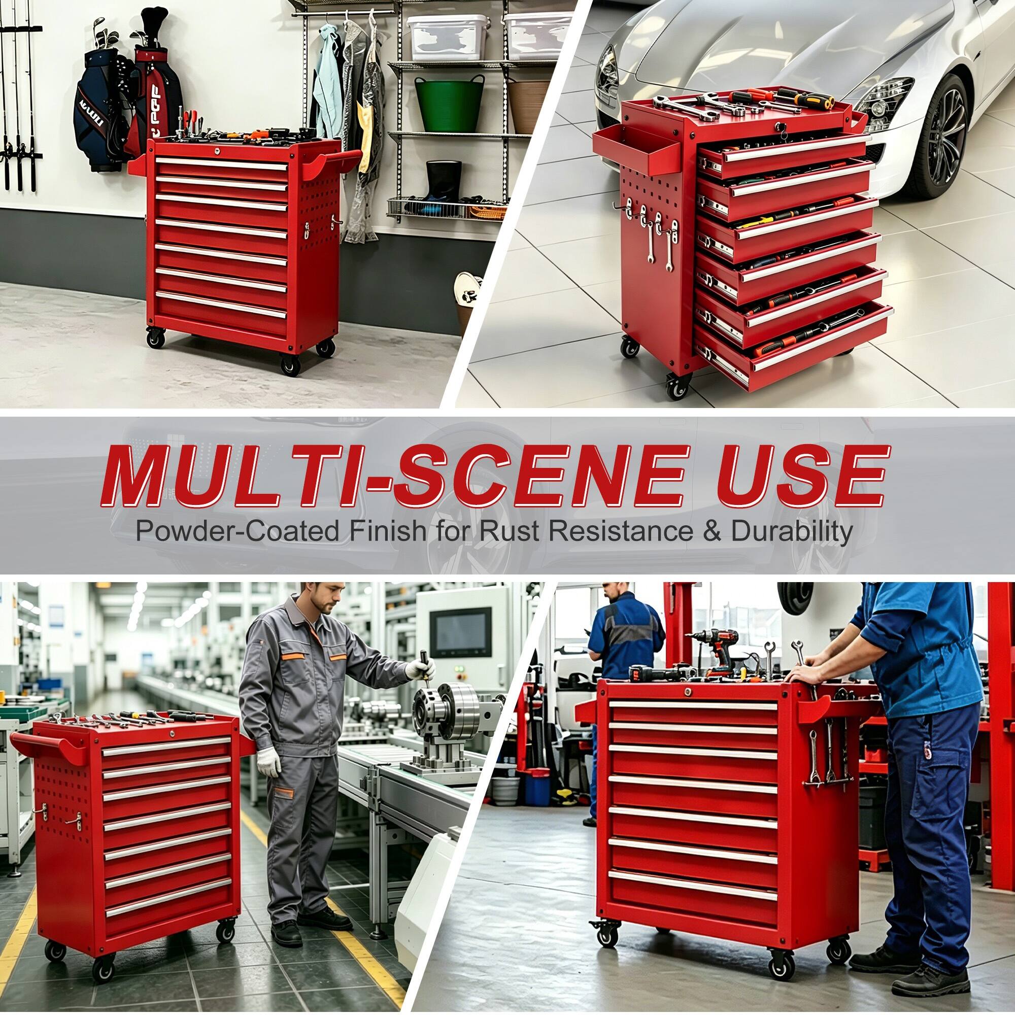 MULTI-SCENE USE  
Powder-Coated Finish for Rust Resistance & Durability