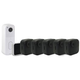 Outdoor 4 5-Camera System (4th Gen) + Blink Video Doorbell White - Black