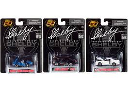 "Carroll Shelby 50th Anniversary" 3 piece Set 2022 Release 1/64 Diecast Model Cars by Shelby Collectibles - Multicolor