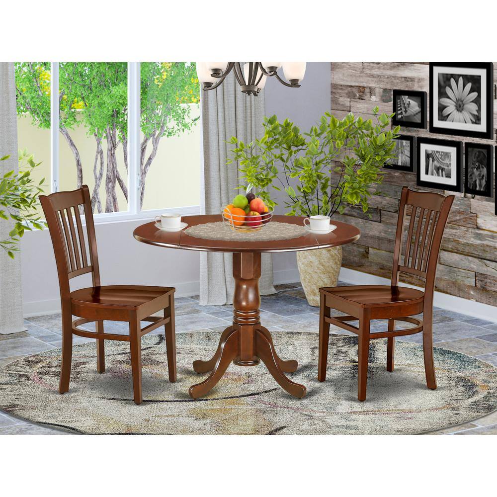 Left. East West Furniture - Dining Room Set Mahogany - Brown.