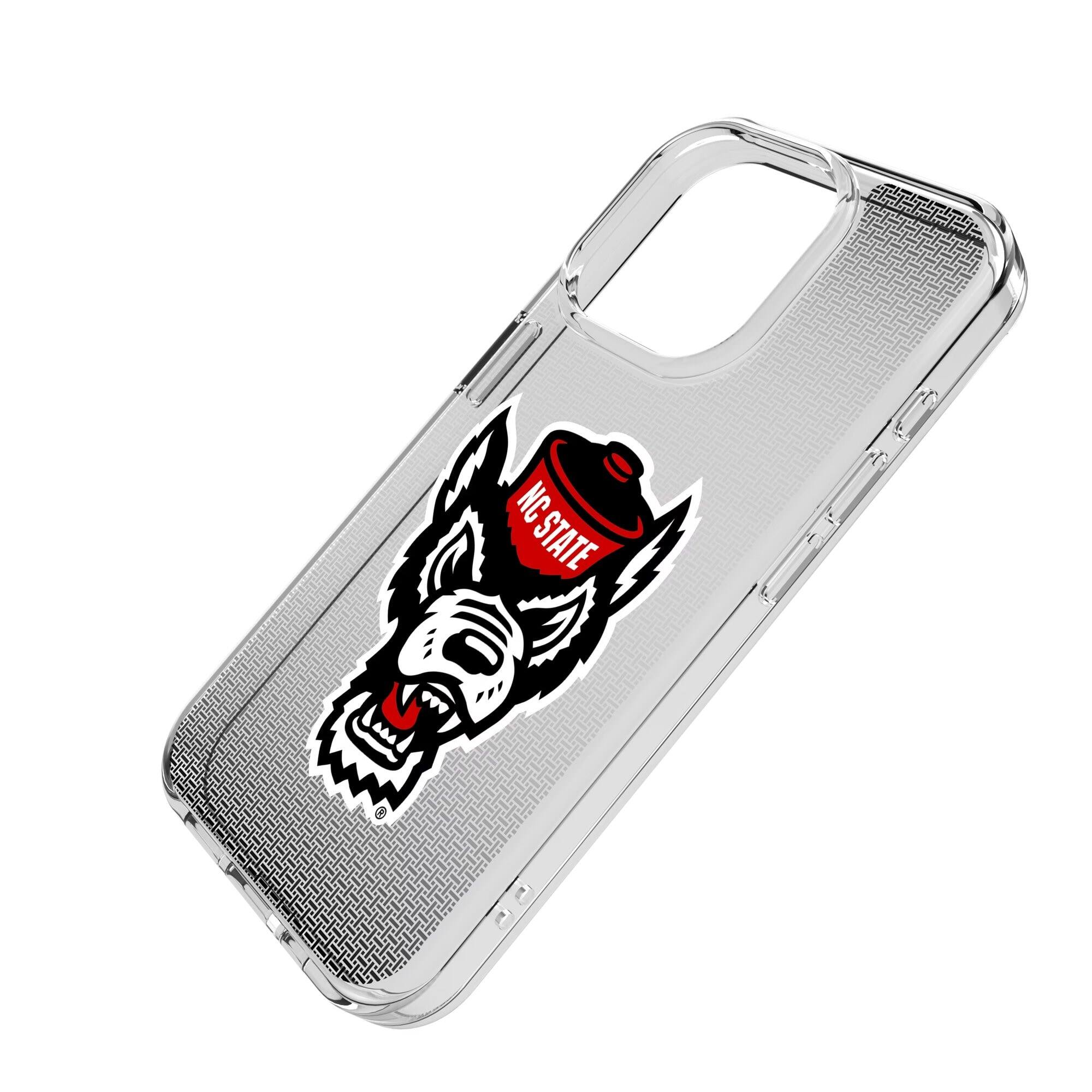 Alt View 1. Keyscaper - NC State Wolfpack Linen Logo iPhone Clear Case - 13 Pro Max - Multicolor.