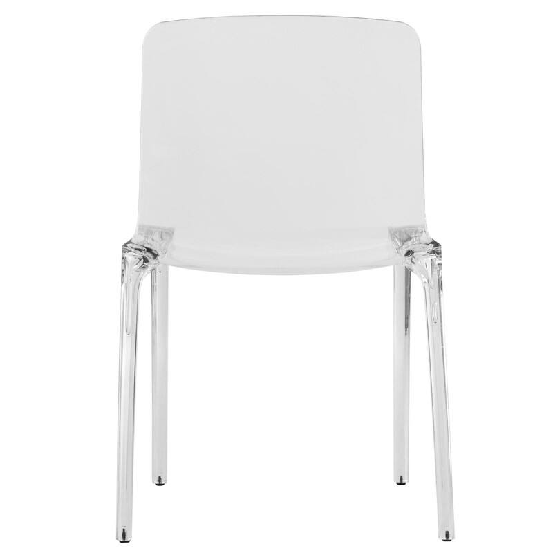 Alt View 1. LeisureMod - Murray 2-Pieces Modern Plastic Stackable Dining Chair for Home & Kitchen - Clear.