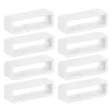 Front. Unique Bargains - Watch Band Holder Loop, 8pcs Universal Silicone Watch Replacement Band Strap Keeper Parts for Smart Sport (26mm) - White.