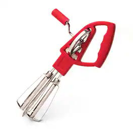 Kings County Tools - Egg Beater Manual Hand Crank Mixer - Red
