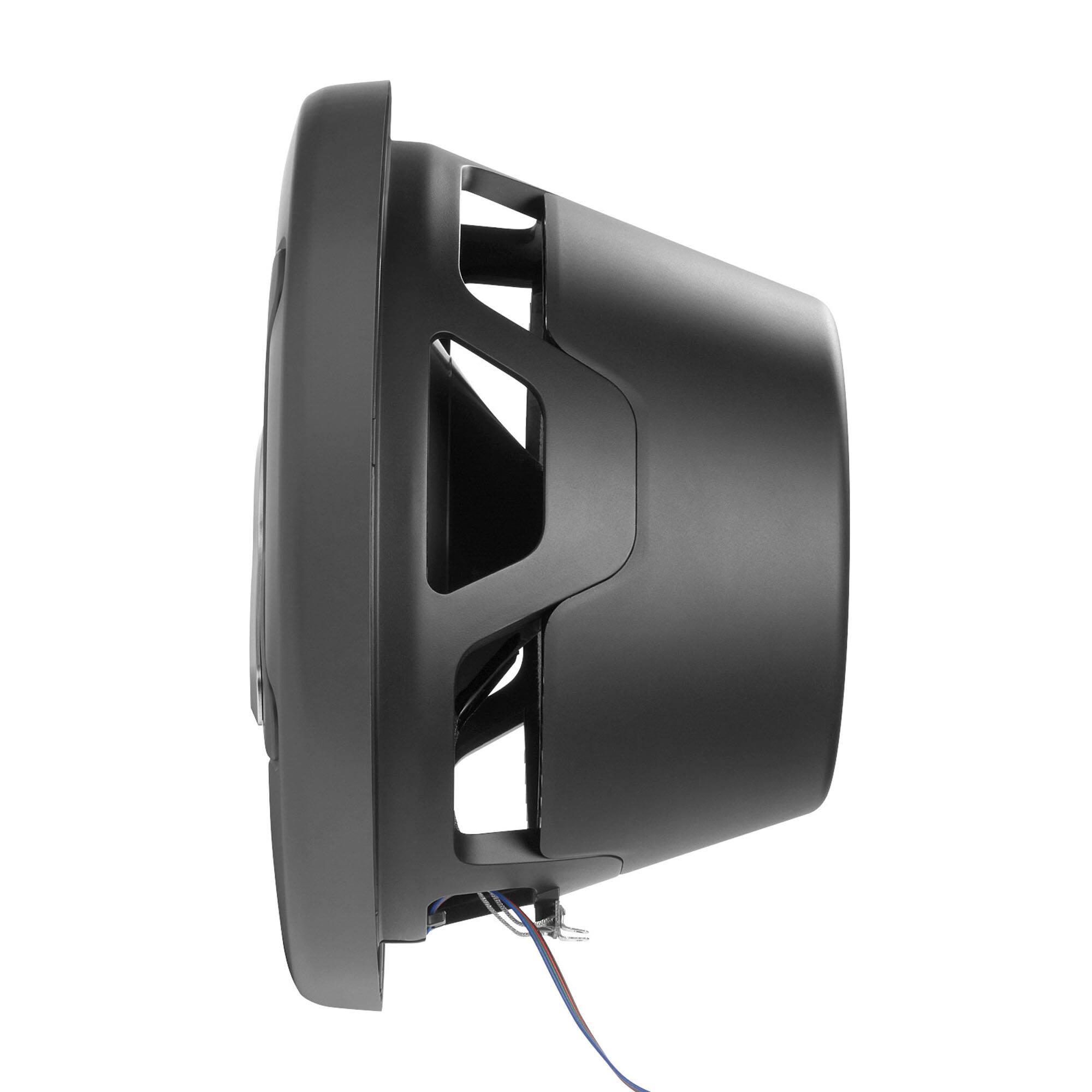 Alt View 4. JBL - JBL CLUB12 12" (304mm) marine audio subwoofer with RGB lighting   400W – white/Gray grills included - Black.