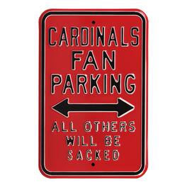 Authentic Street Signs - Arizona Cardinals 12" x 18" Steel Parking Sign - Red