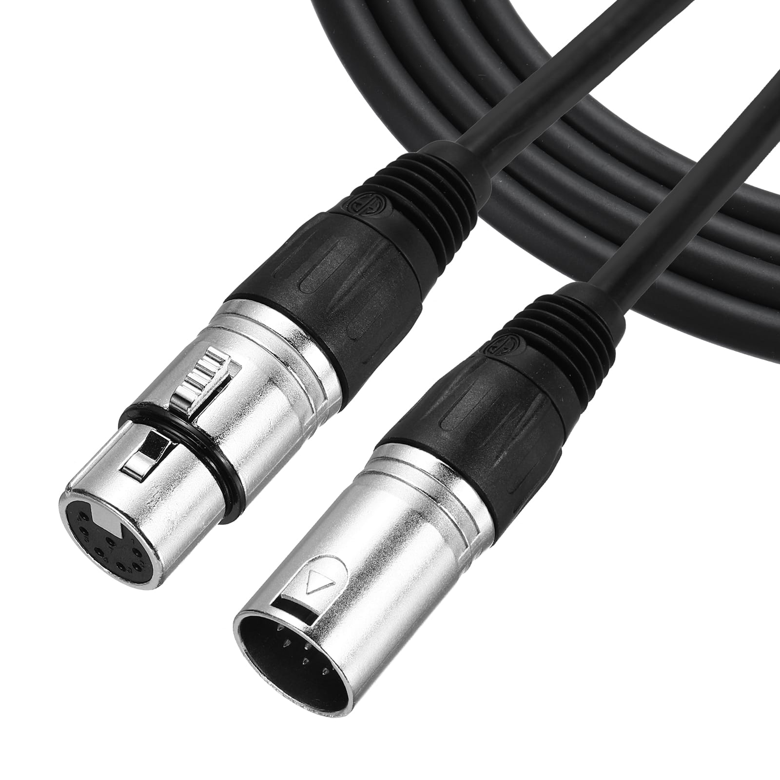 Unique Bargains - 7 Pin XLR Male to Female Adapter Microphone Cable for Stage Studio - Black