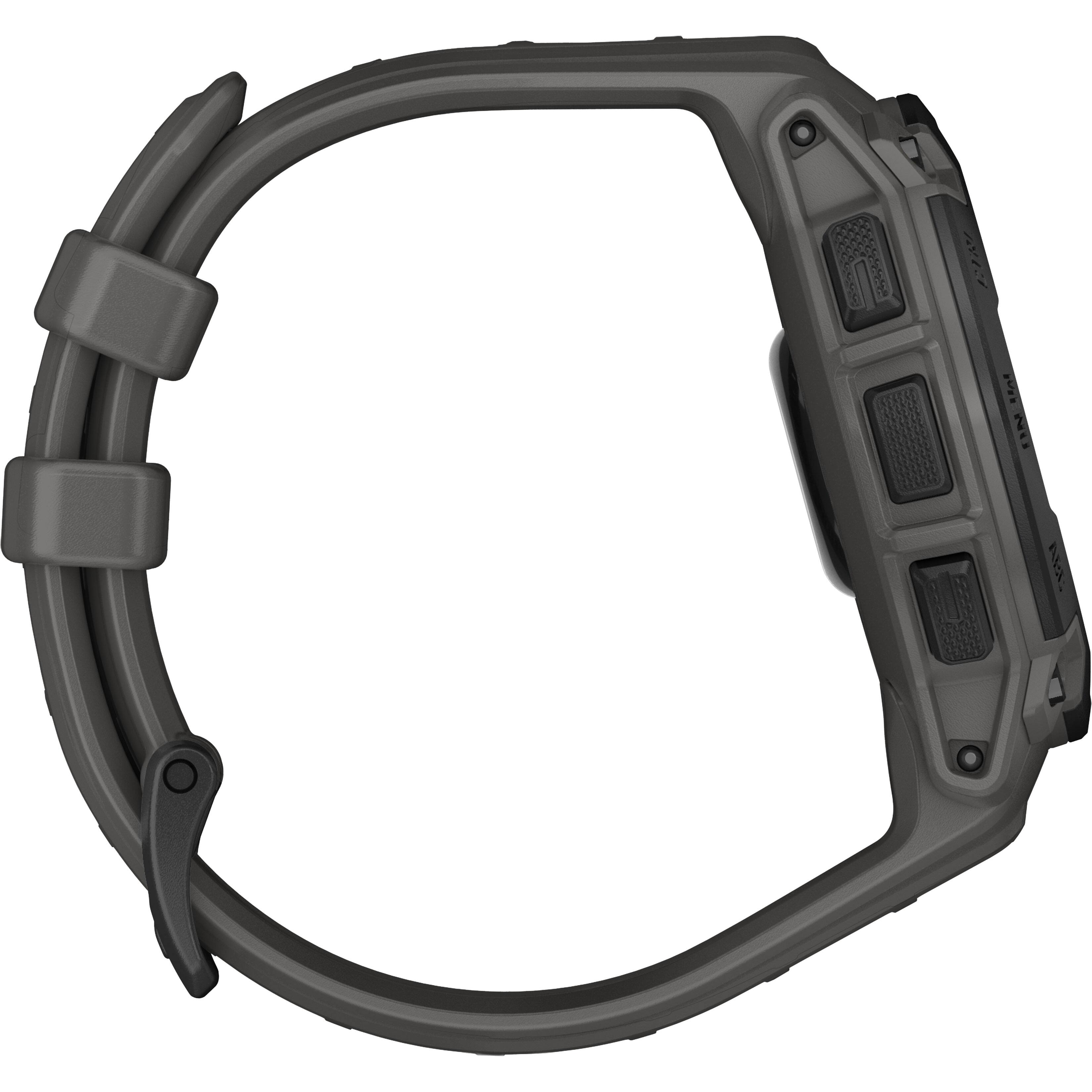 Alt View 7. Garmin - Instinct E GPS Smartwatch 45 mm Fiber-reinforced Polymer - Black with Charcoal Band.