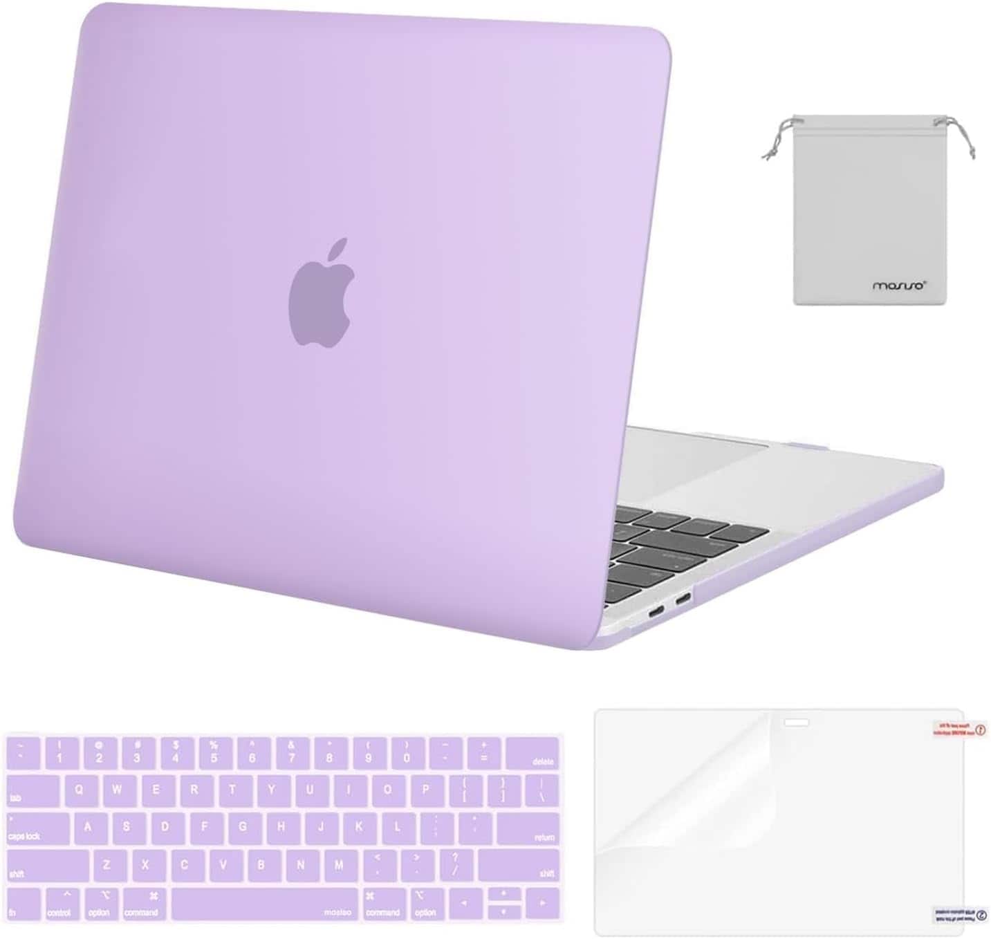 "mosiso - MacBook Pro 13"" hard shell case with keyboard skins, screen protector and storage bag - Light Purple" price history on PriceWatchPro