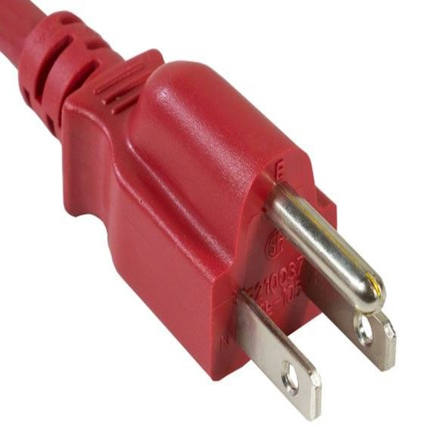 Angle. Sanoxy - SANOXY Cables and Adapters; 10ft 18 AWG Universal Power Cord (IEC320 C13 to NEMA 5-15P), Red - Red.