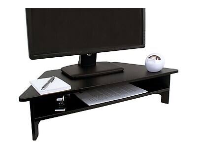 Alt View 3. Victor Technology - High Rise Monitor Stand, Black - Black.