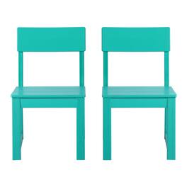 WestinTrends - Paloma Modern HDPE Outdoor Armless Patio Dining Chairs (Set of 2) - Turquoise