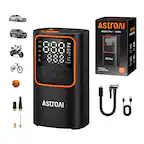 ASTROAI AIRUN L7Pro | ASTRON 150PSI AIRUN WL P 1ED E " A . X . . + PS BAR Kg /cm² ASTROAI - - - U M + PORTABLE CAR AIR PUMP S-TEAH SETERSES RAMUTY ASTROAI