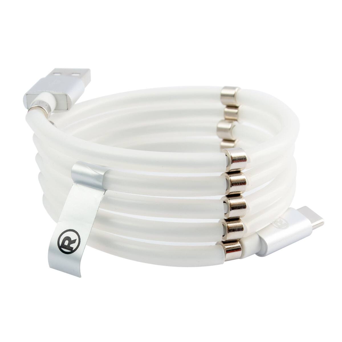 Front. RadioShack - USB to Type C Cable – 3 ft - White.