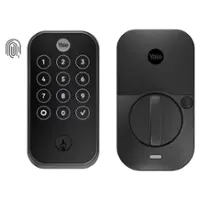 Yale - Assure Lock 2 - Smart Lock Wi-Fi Deadbolt with Touchscreen Keypad | Fingerprint Access - Black Suede - Front_Zoom