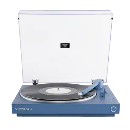 Front. Victrola - Victrola Automatic Turntable - Blue.