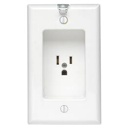 Leviton - 15 amps 125 V Single Outlet 5-15R 1 pk - White