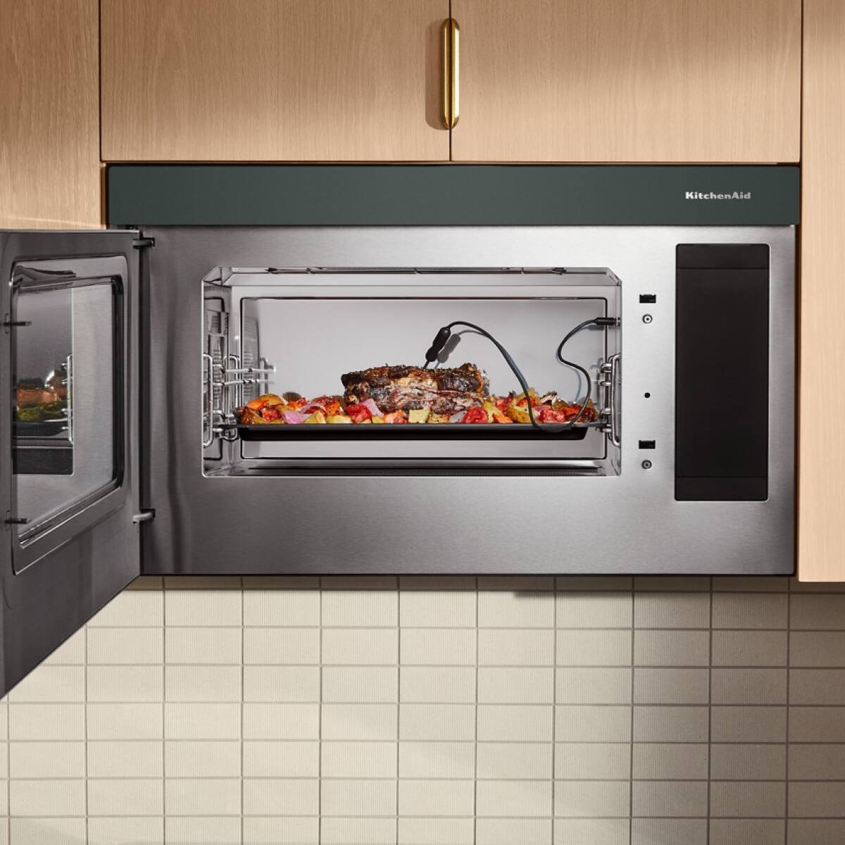 Alt View 6. KitchenAid - 1.1 Cu. Ft. Over-the-Range Microwave Oven with Infrared Sensor Modes - Juniper.