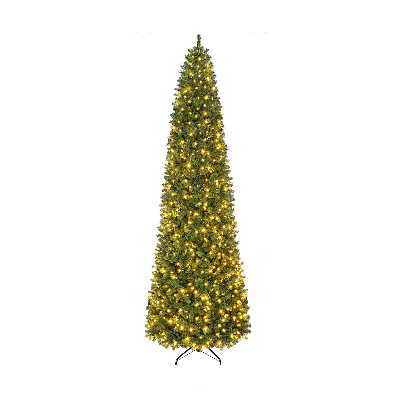 Alt View 9. Costway - Costway 9 FT Pencil Alpine Christmas Tree with 1345 Full Branch Tips, 550 LED Lights - Green.