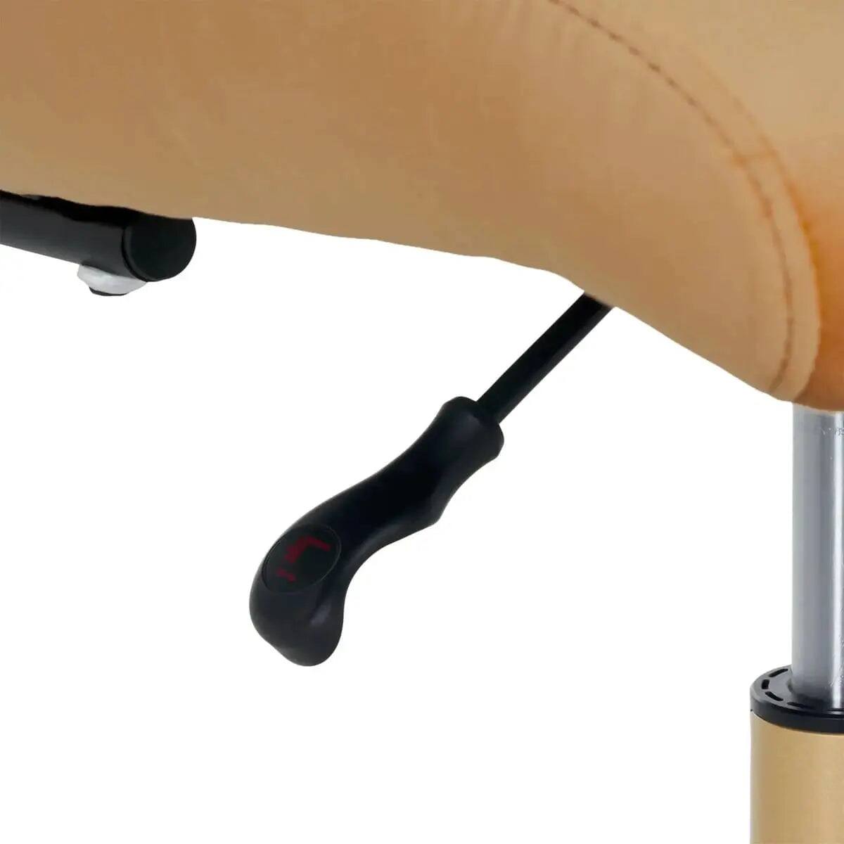 Alt View 4. Mainstays - Luxurious Plush Velvet Office Chair with Ergonomic Design and Adjustable Gold Base for Stylish Home Workspace - Gold.