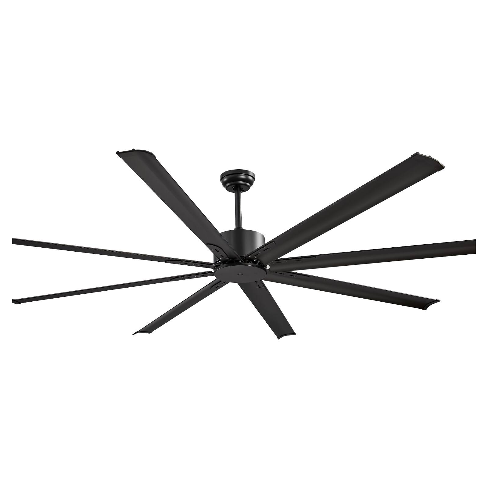 Alt View 5. VEVOR - 84 In Ceiling Fan without Light, 6-Speed Remote Control, Aluminum 8-Blade, Reversible DC Motor - Black.