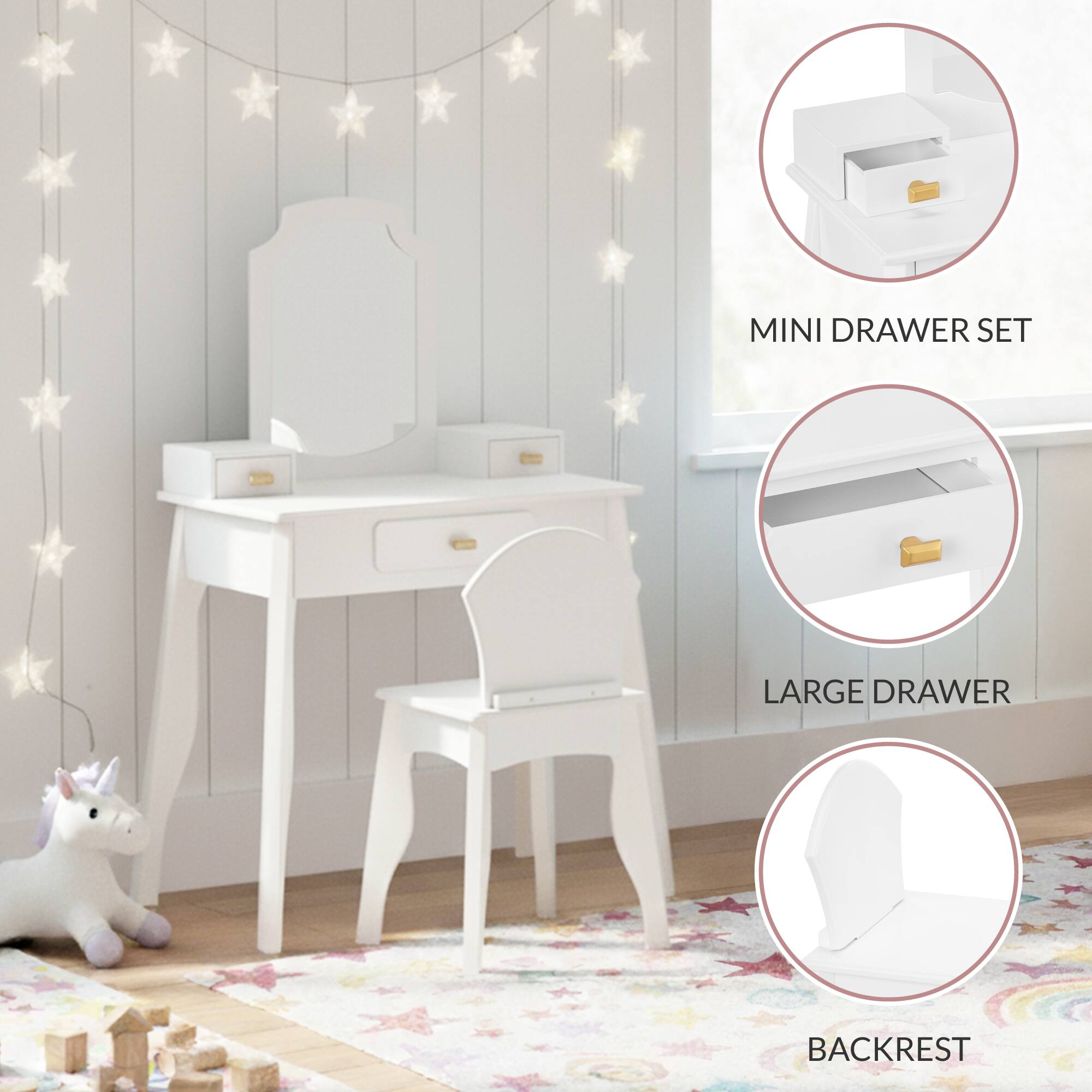 MINI DRAWER SET  
LARGE DRAWER  
BACKREST