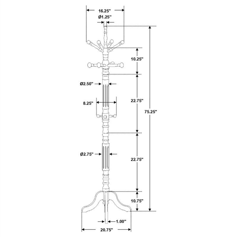 16.25"  
1.25"  
10.25"  
2.50"  
8.25"  
22.75"  
75.25"  
2.75"  
22.75"  
10.75"  
1.00"  
20.75"