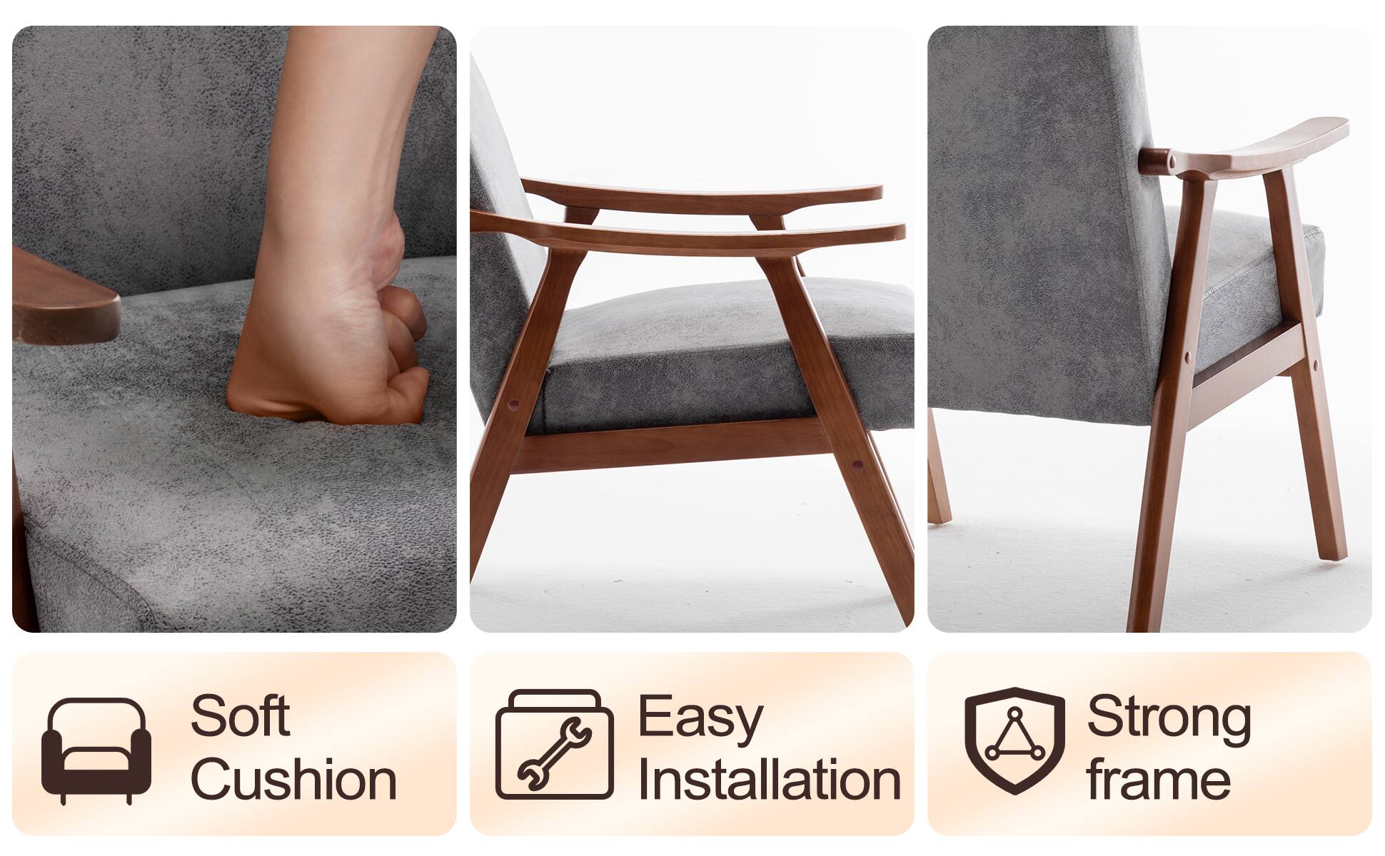 - Soft Cushion
- Easy Installation
- Strong frame