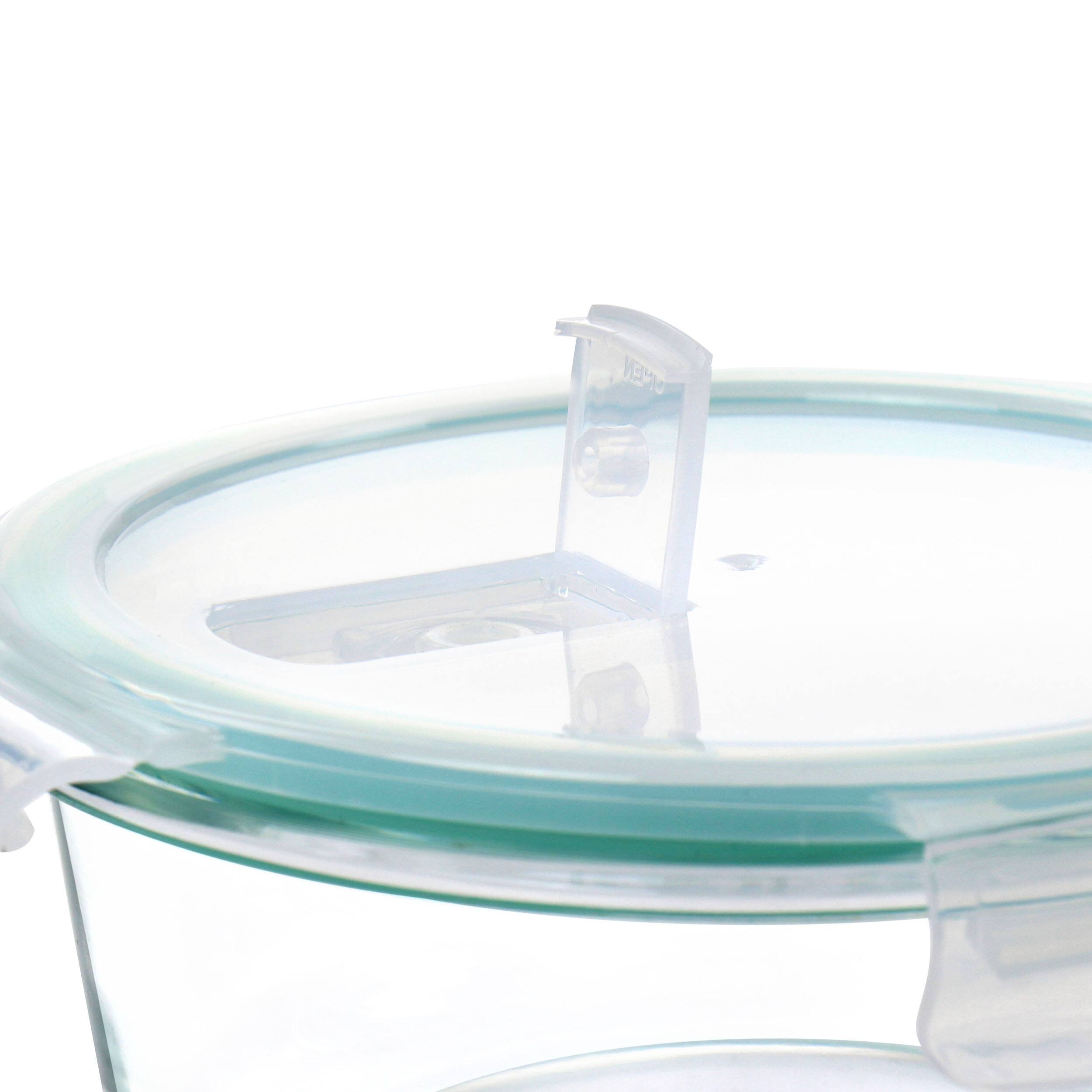 Alt View 2. Martha Stewart - Martha Stewart 6 Piece Round Glass Storage Containers with Leak Proof Lids - Clear.