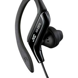 PopMarket - JVC Haeb75B Sport Ear Clip Earphones Adjustable Splash Proof (Black) - HEADPHONES - Multicolor