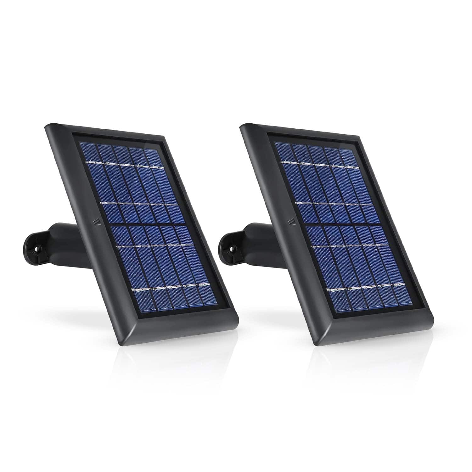 Wasserstein - Solar Panel for Ring Spotlight Camera Battery and Ring Stick Up Camera Battery (2-Pack) - Black - Front_Zoom