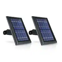 Wasserstein - Solar Panel for Ring Spotlight Camera Battery and Ring Stick Up Camera Battery (2-Pack) - Black - Front_Zoom