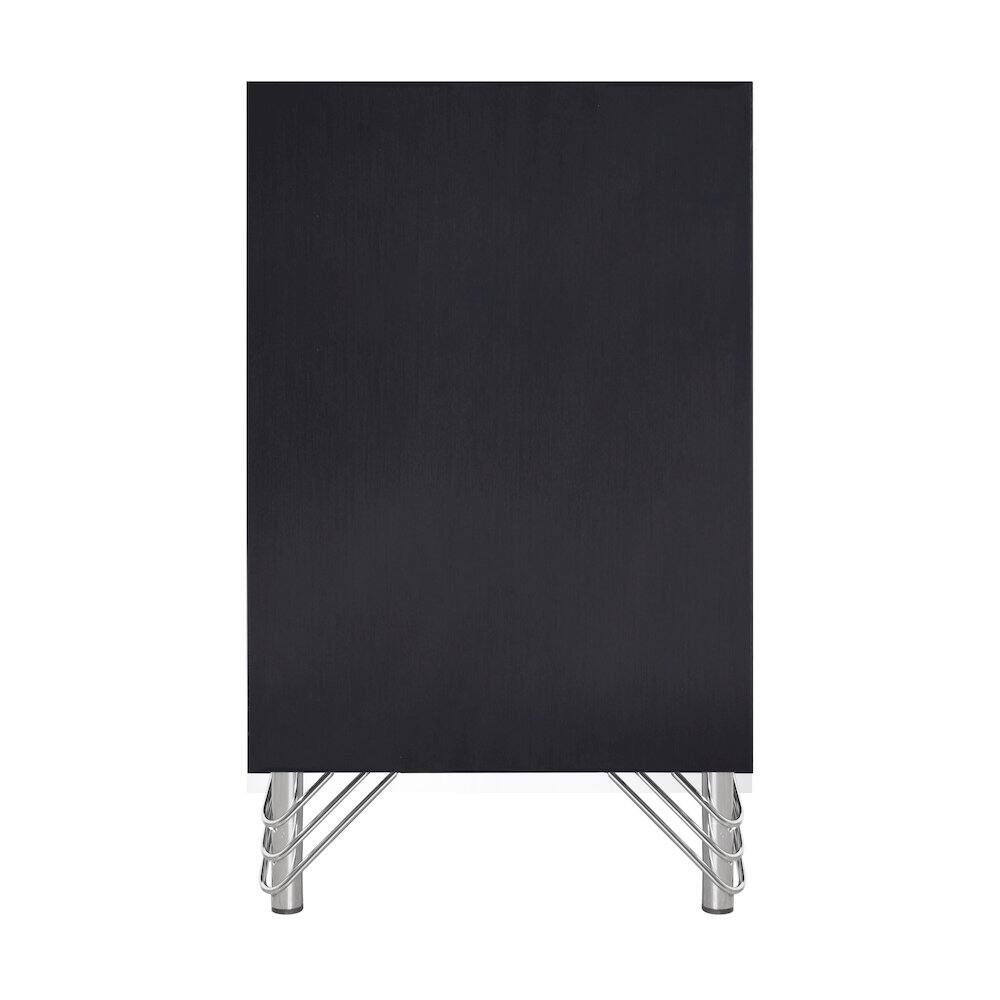 Alt View 1. New Classic Furniture - Ava Rubberwood 2 Drawers Nightstand in Ebony Black - Ebony.