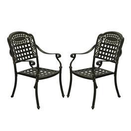 Mondawe - 2 Piece Cast Aluminum Dining Chair - Bronze
