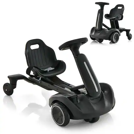 Front. Costway - Costway 6V Kids Ride On Drift Car Electric Drifting Go Kart for Kids with 360° Spin - Dark.