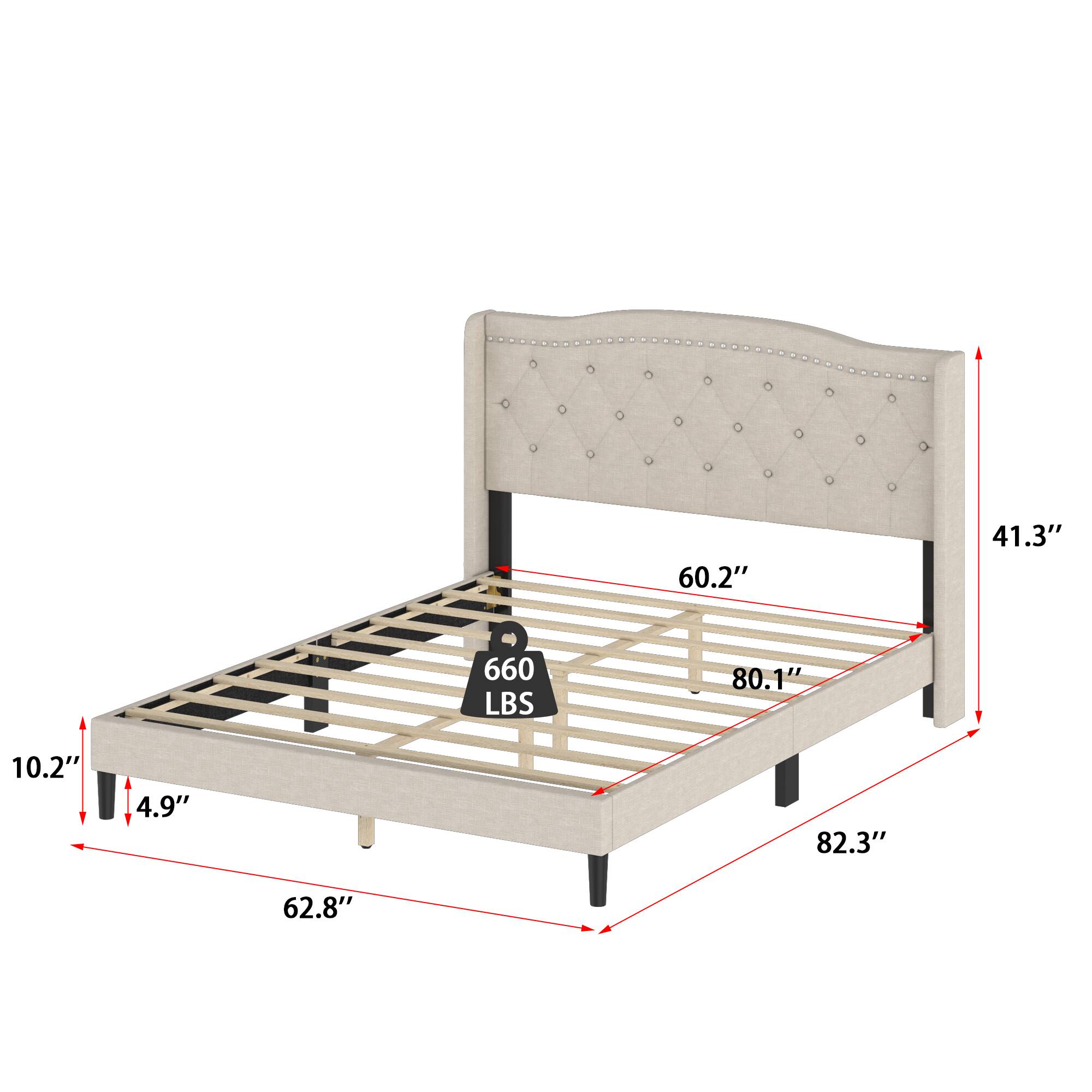 60.2", 41.3", 660 LBS, 80.1", 10.2", 4.9", 82.3", 62.8"