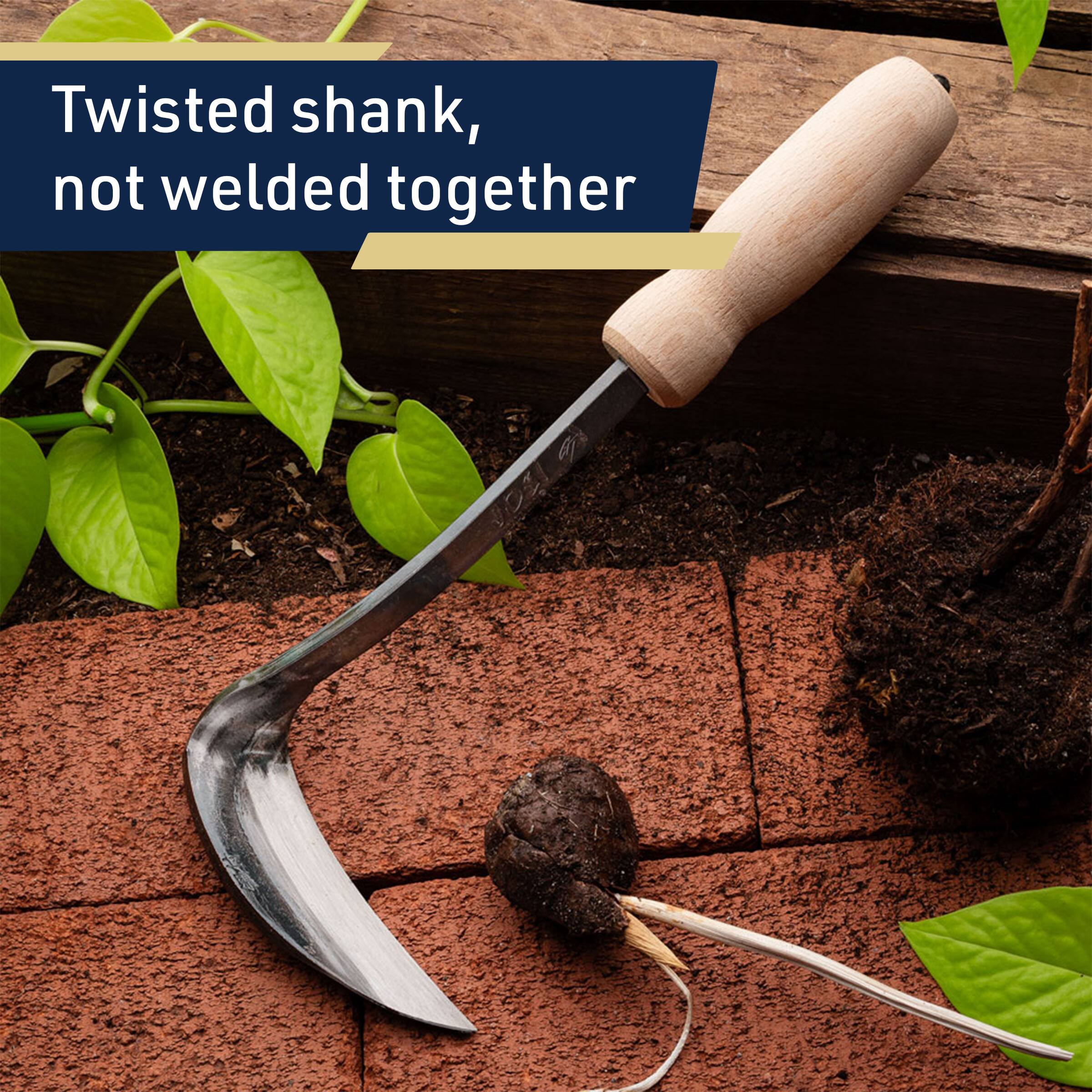 Twisted shank, not welded together