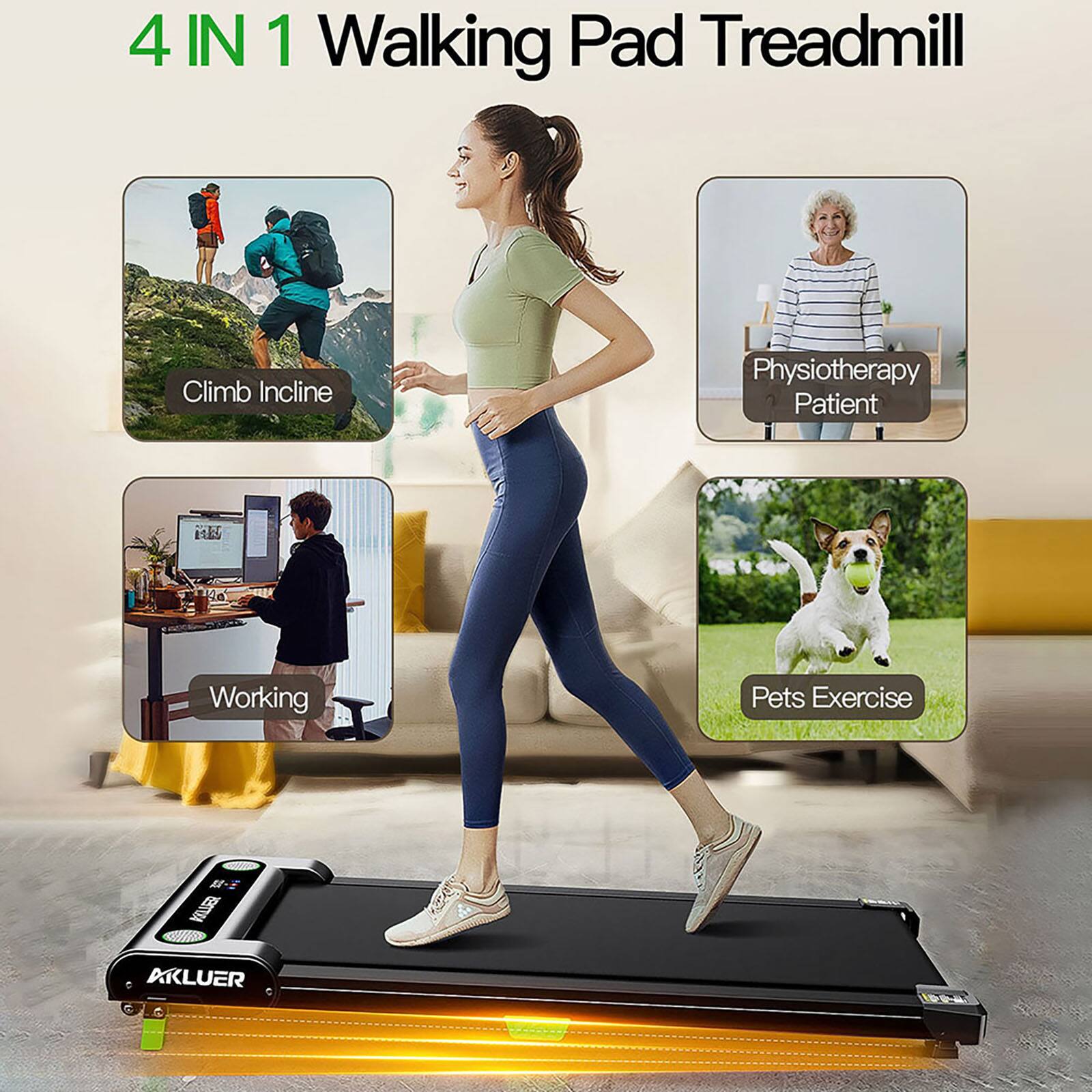 4 IN 1 Walking Pad Treadmill Climb Incline Physiotherapy Patient SET PES Working Pets Exercise - STIA ARLEUER