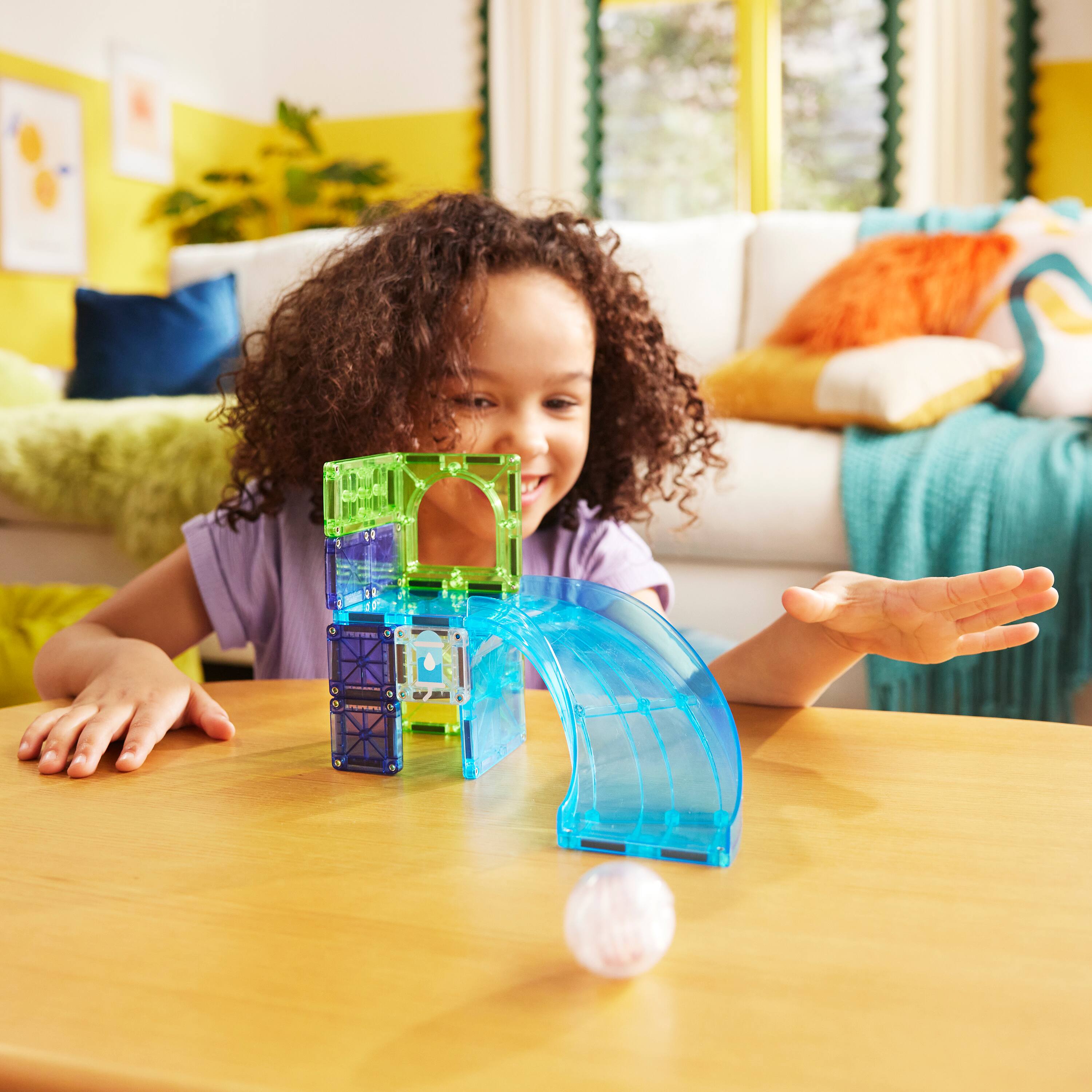 Back. Magna-Tiles - Hamster Ball 13-Piece Magnetic Construction Set, THE ORIGINAL MAGNA-TILES.