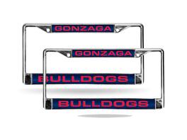 Rico Industries - Gonzaga Bulldogs Chrome Metal Laser License Plate Frame - Set of 2 Frames - Multi