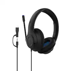 Front. Belkin - SoundForm Inspire Wired Over-Ear Headset for Kids - Black.