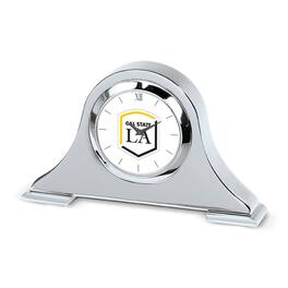 Jardine - Cal State L.A. Golden Eagles Logo Napoleon Desk Clock - Silver