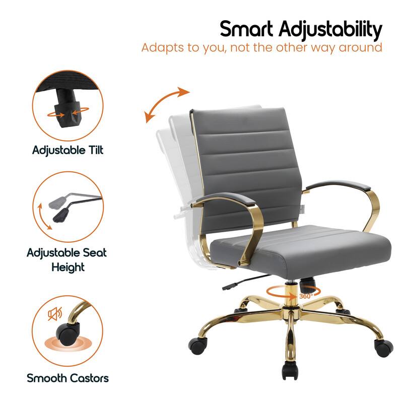 Smart Adjustability  
Adapts to you, not the other way around  

- Adjustable Tilt  
- Adjustable Seat Height  
- Smooth Castors  
- 360°