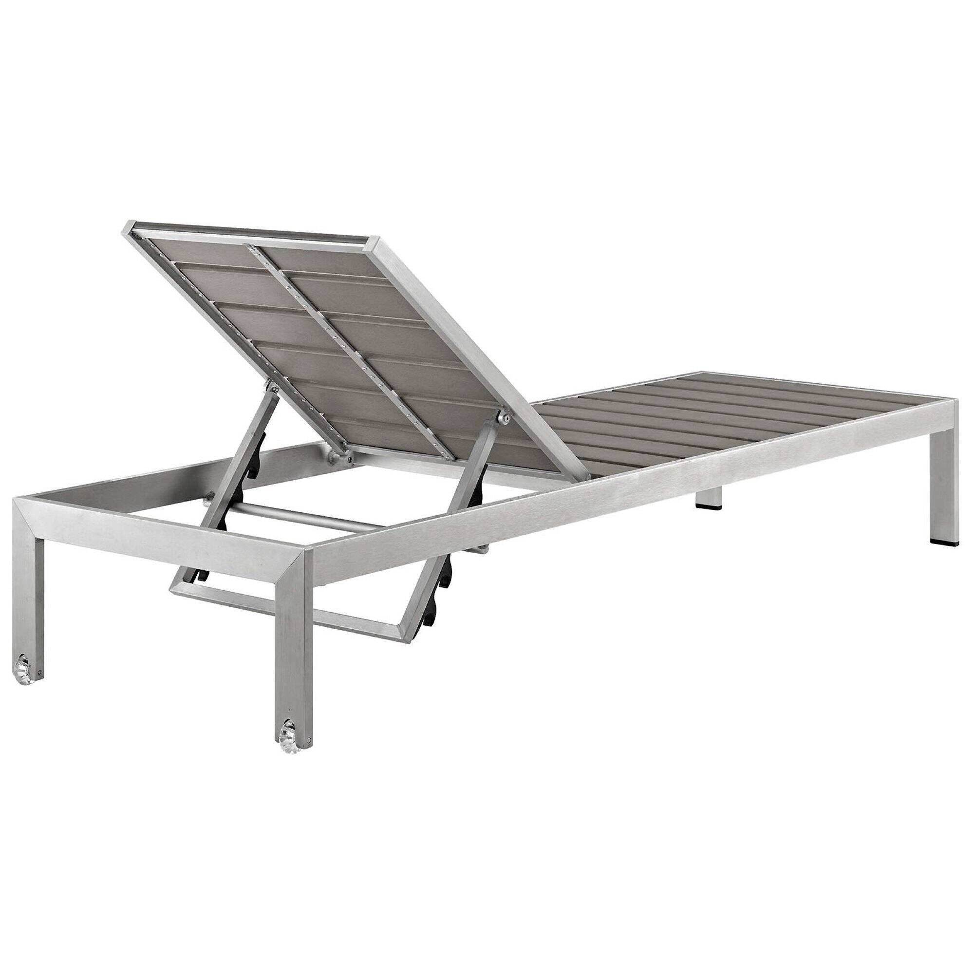 Alt View 2. Modway - Shore 2 Piece Outdoor Patio Aluminum Set by Modway - Silver Gray.