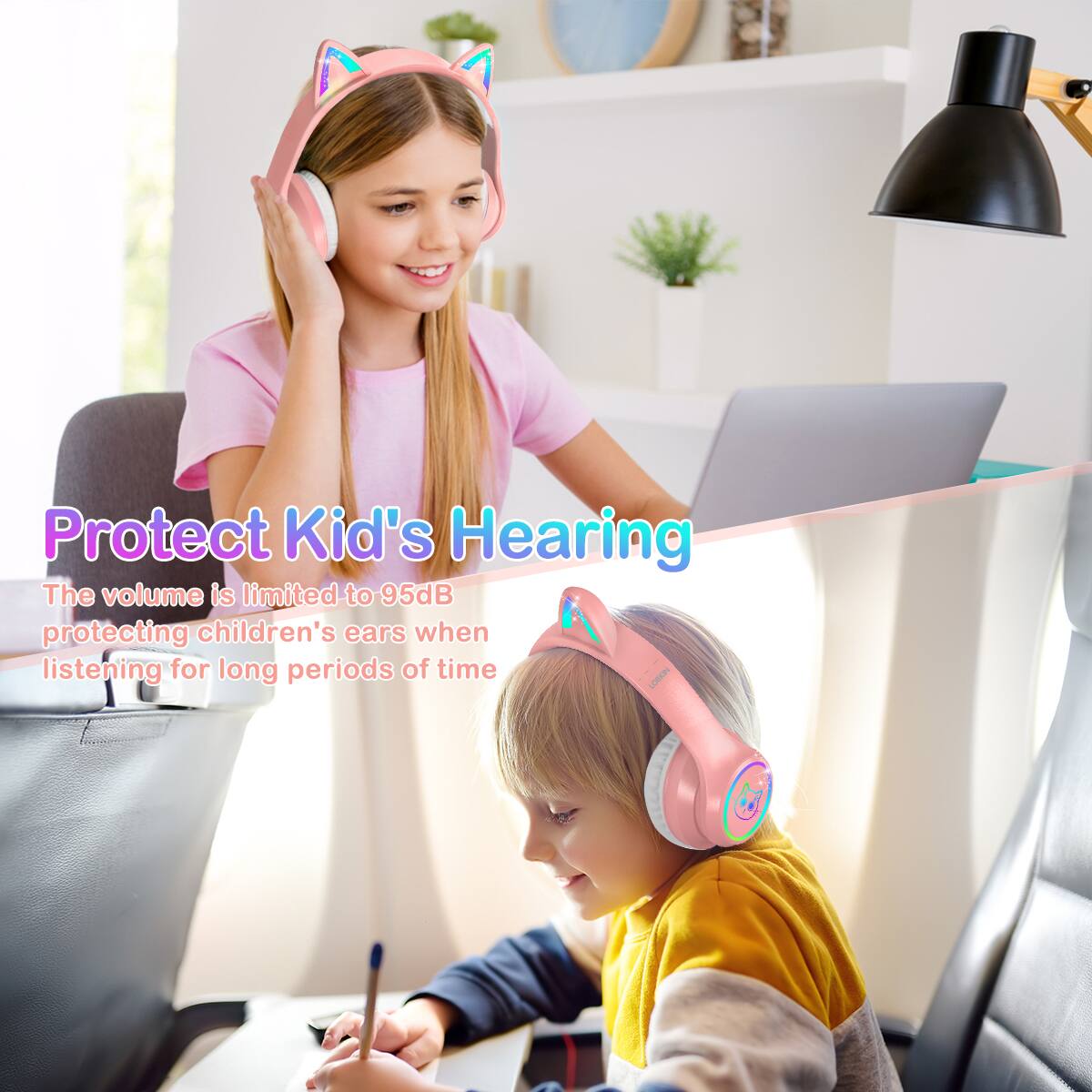 Protect Kid's Hearing

The volume is limited to 95dB protecting children's ears when listening for long periods of time